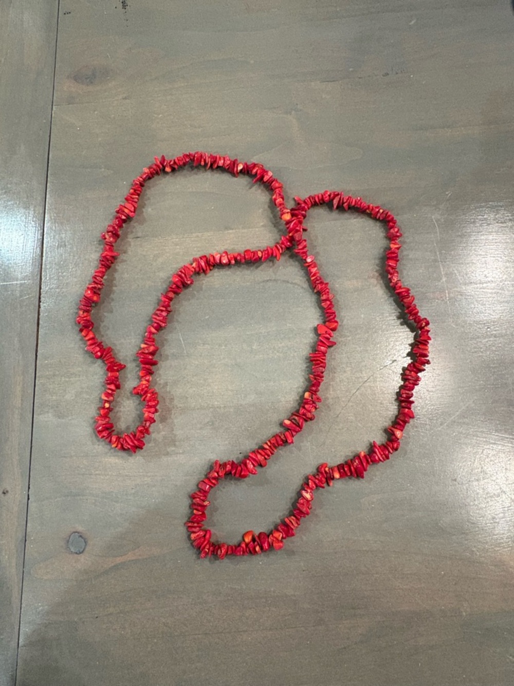 RED CORAL BEADED NECKLACE